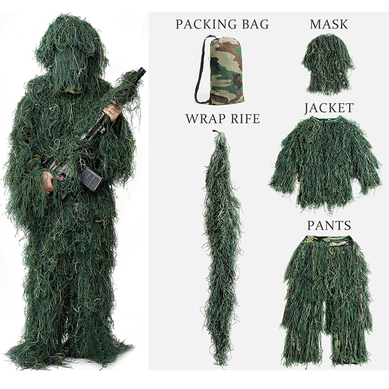 Ghillie Suit Woodland - Traje Ghillie para adultos de 5
