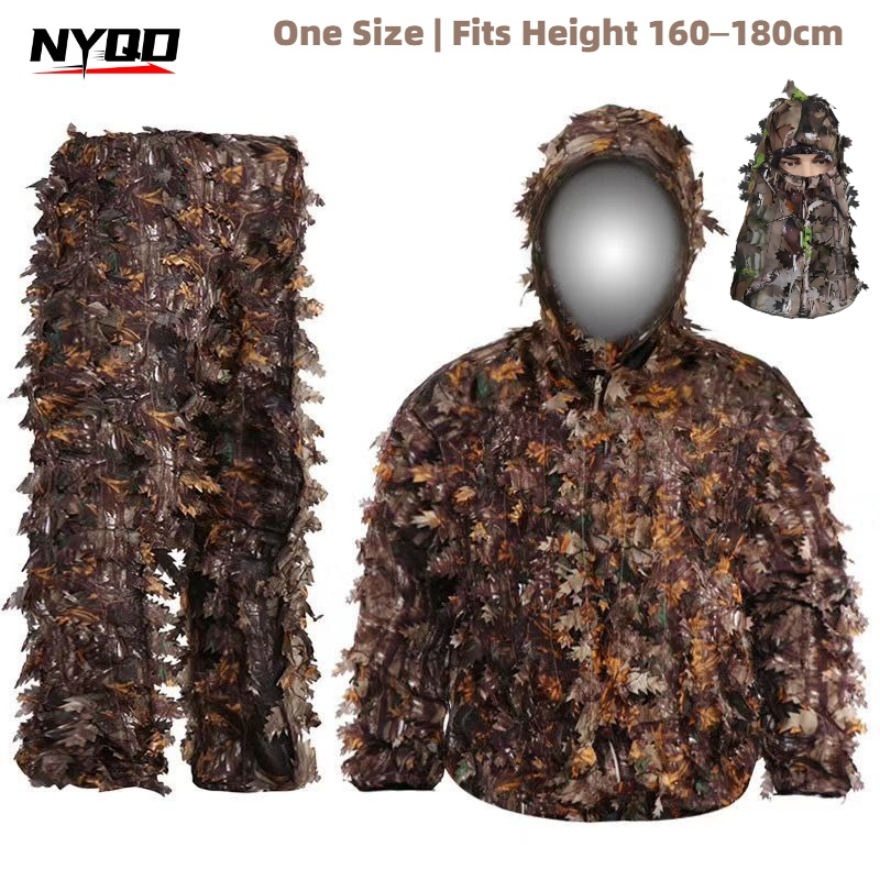 Ghillie Suit Woodland - Traje de Camuflaje 3D con Diseño