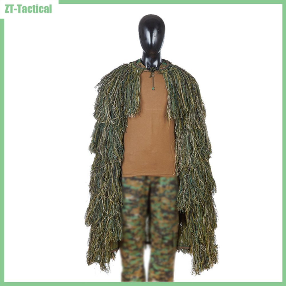 Ghillie Suit Woodland - Poncho táctico Ghillie ligero para francotirador,