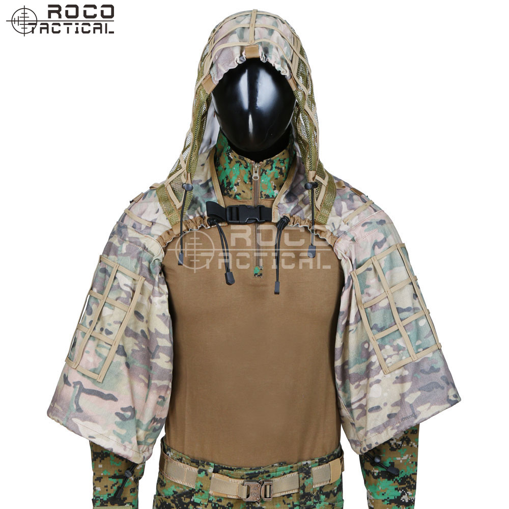ROCOTACTICAL militar francotir - Ghillie Suit Woodland reseña y precio