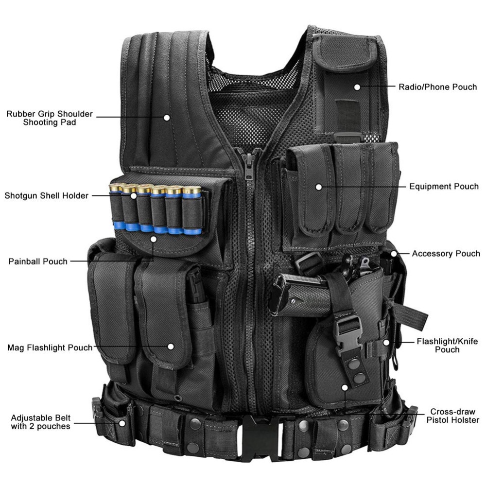 Chaleco táctico Molle ajustabl - Outdoor Hunting Vest reseña y precio