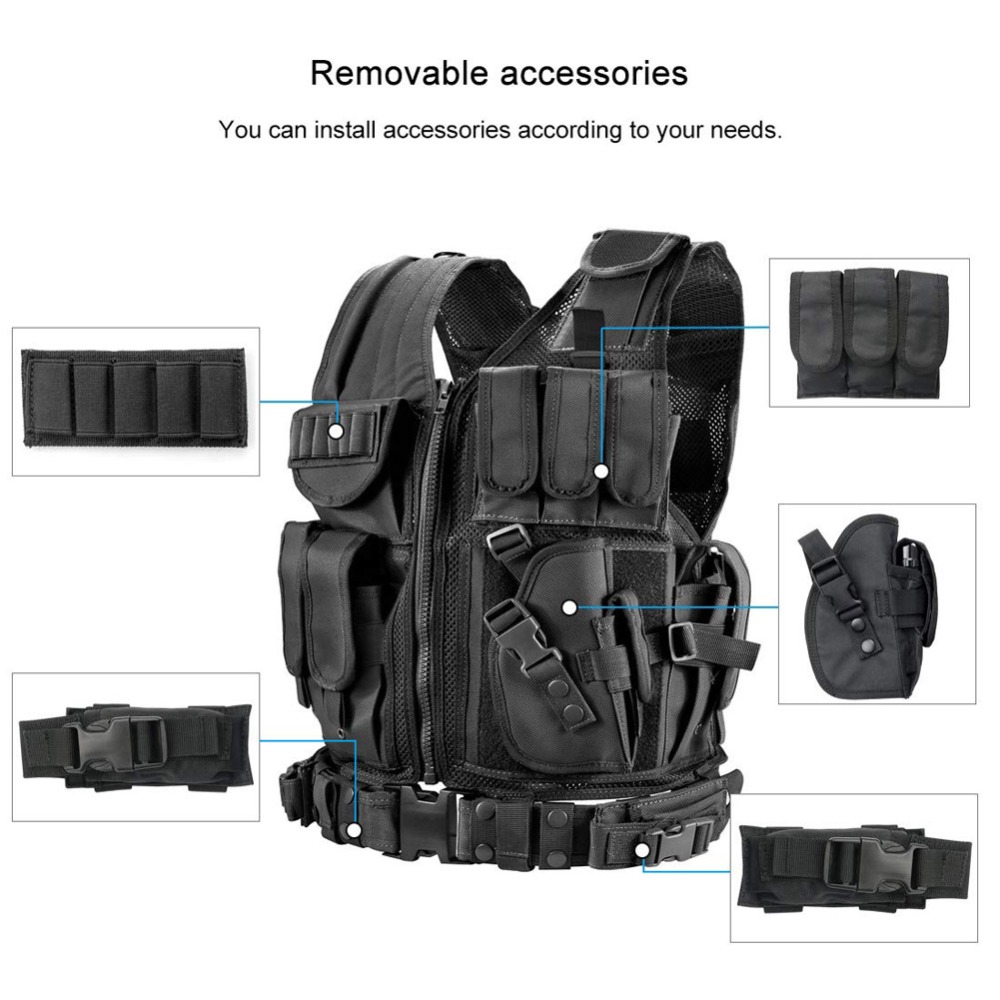Chaleco táctico Molle ajustabl - Outdoor Hunting Vest reseña y precio