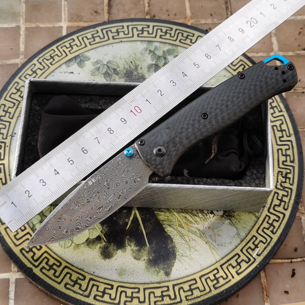 Acero laminado Damasco 535 tit - Best Hunting Outdoor Knife reseña y precio