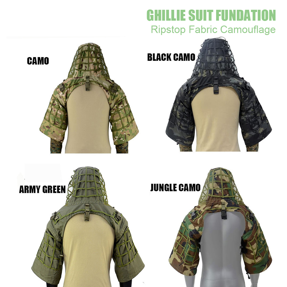 Base de traje Ghillie, Poncho  - Ghillie Suit Woodland reseña y precio