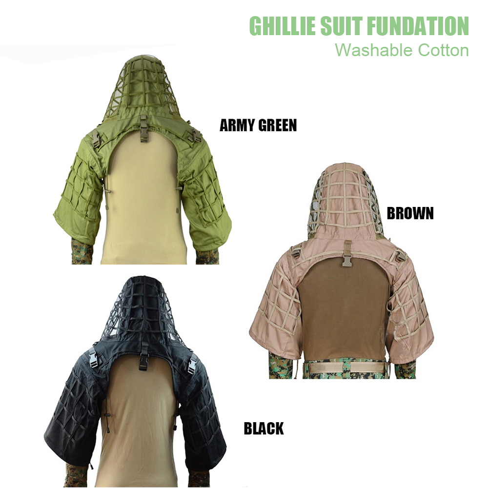 Base de traje Ghillie, Poncho  - Ghillie Suit Woodland reseña y precio