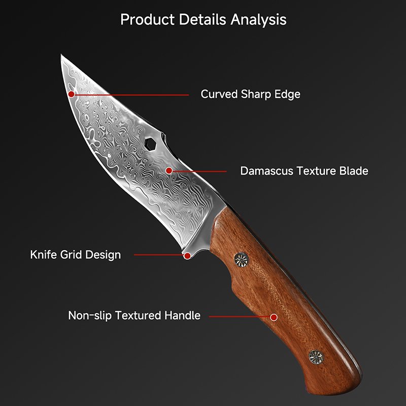 Cuchillo Damasco para exterior - Hunting Knife Outdoor Edge reseña y precio