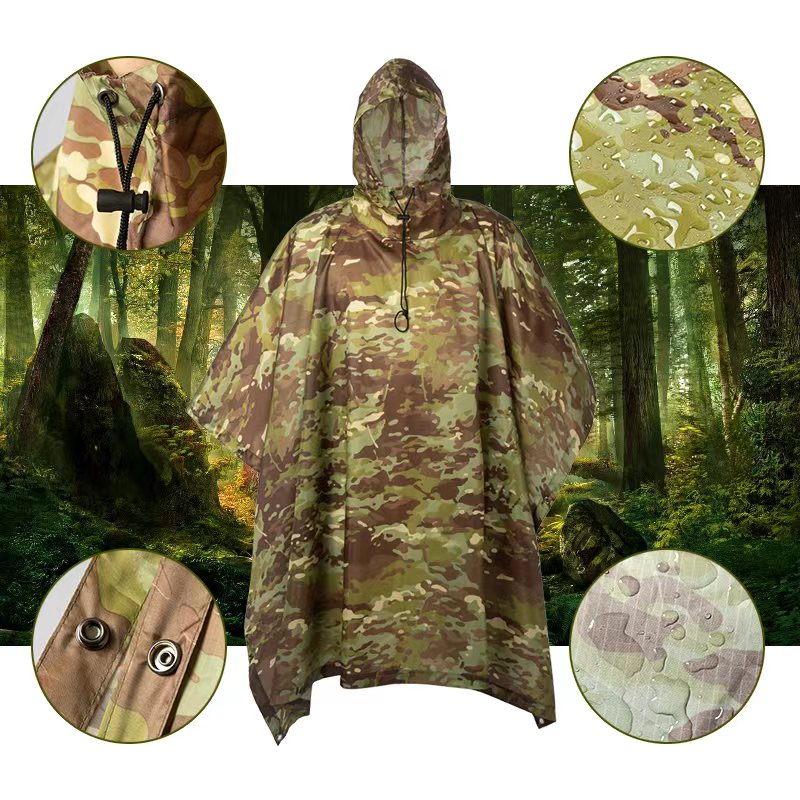 Poncho de camuflaje transpirab - Ghillie Suit Woodland reseña y precio