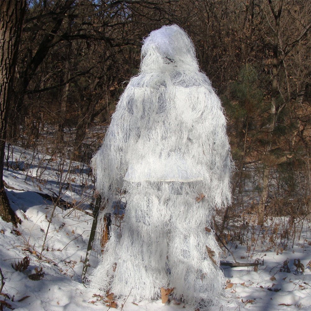 Trajes Ghillie de nieve blanca - Ghillie Suit Woodland reseña y precio