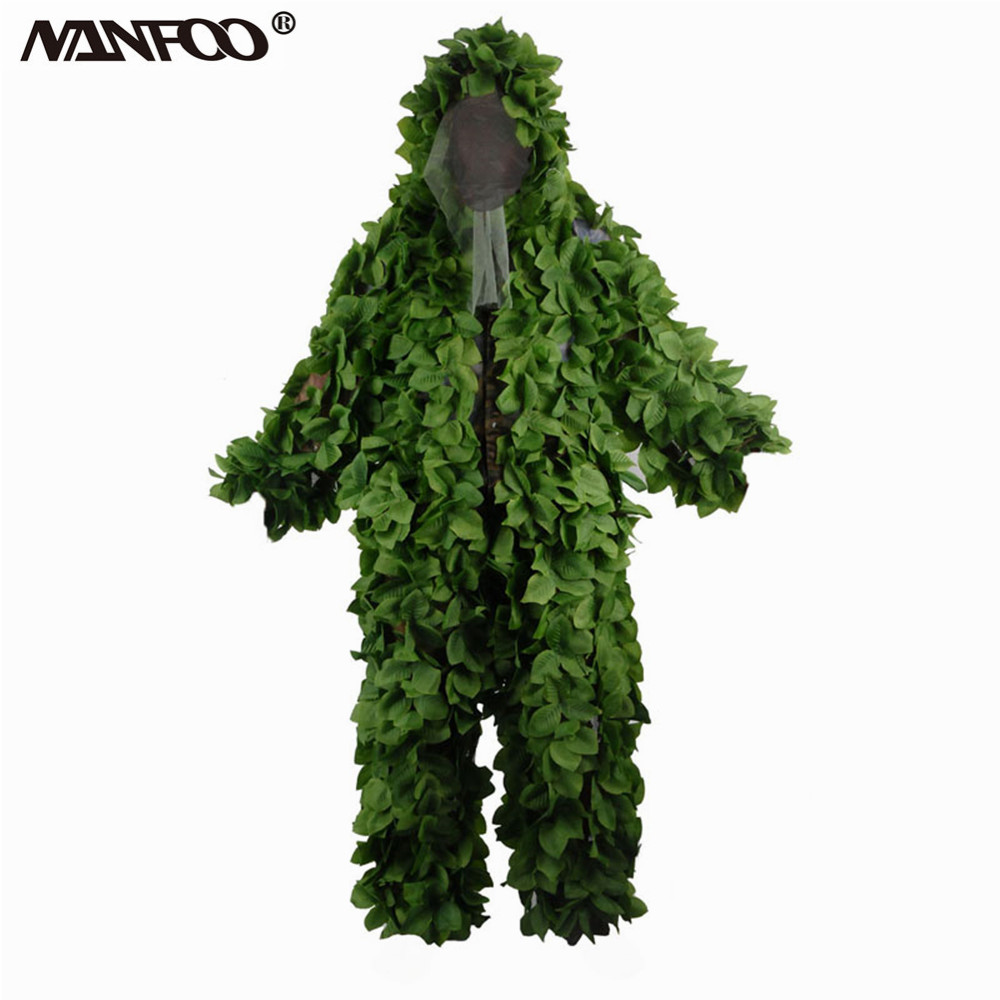 Traje de hojas verdes de camuf - Ghillie Suit Woodland reseña y precio