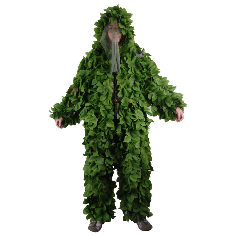 Traje de hojas verdes de camuf - Ghillie Suit Woodland reseña y precio
